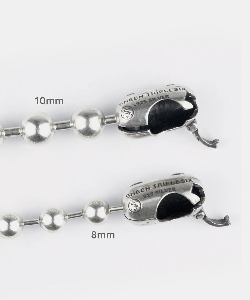 Sheen666 Crossbone Ball Chain Silver Bracelet 8Mm