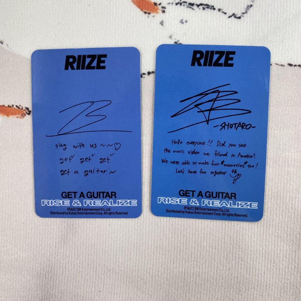 [USED] Riize Shotaro and Woo Won Bin B&N America US trading card limited 2 pieces