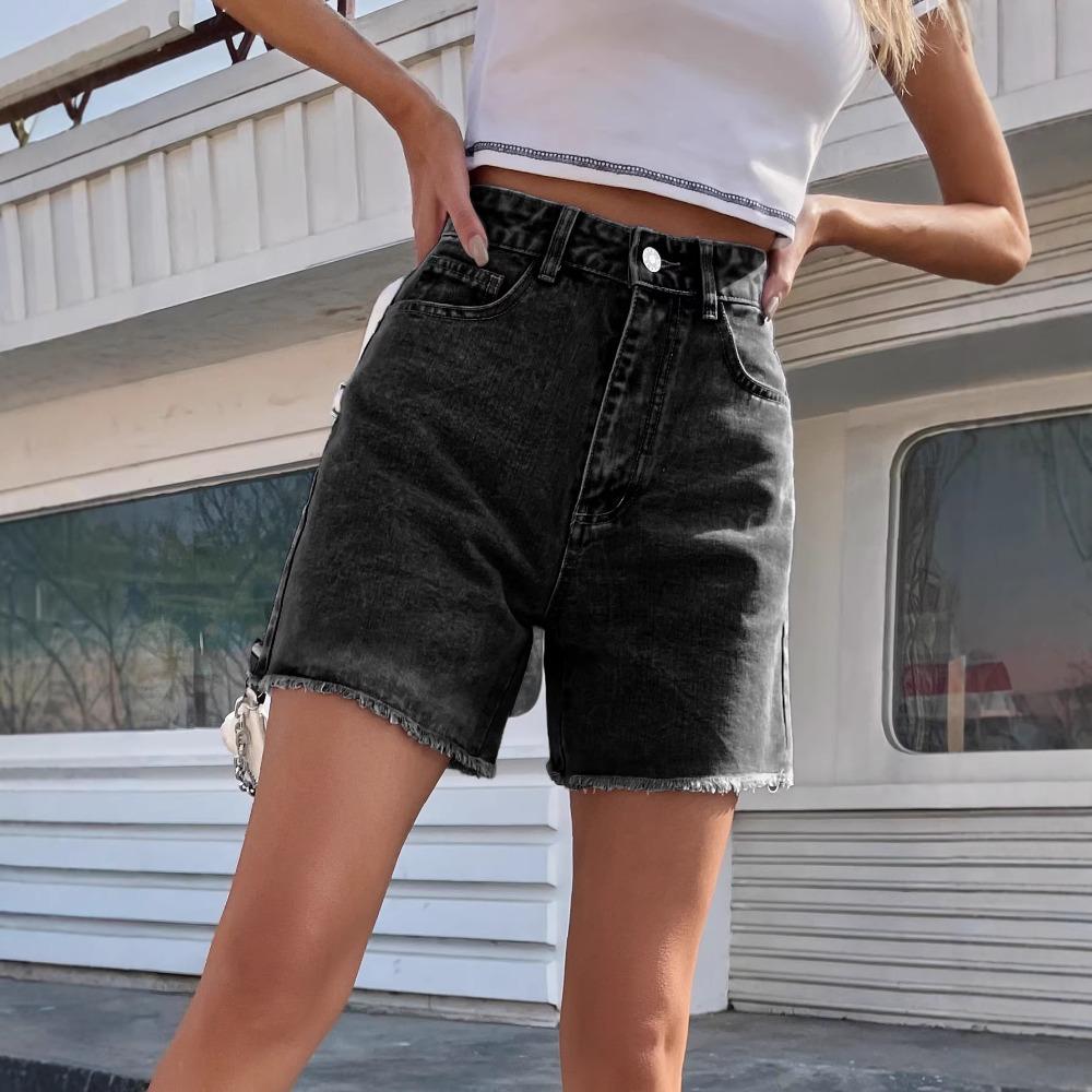 Damen High Waist Neue Jeansshorts, Sommer Hot Girl Slim Fit Drei Punkte Lässige Jeansshorts