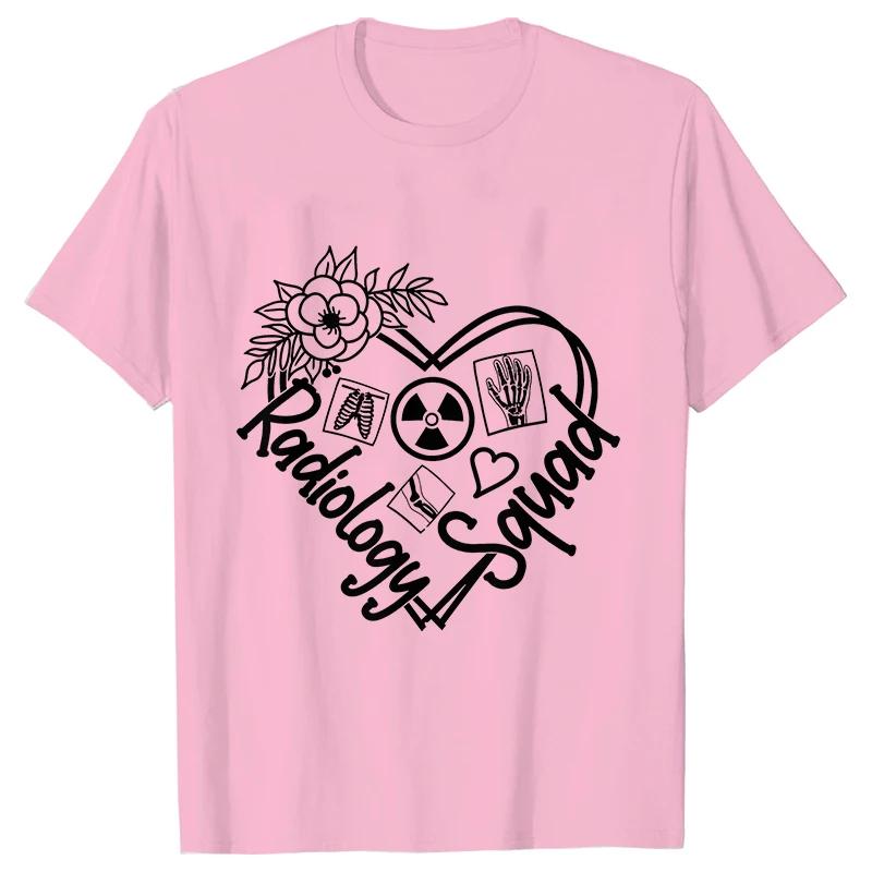 

Harajuku Fashion Tshirt Radiology Squad Print Graphic Women Tshirt Short Sleeve Summer Casual T-shirt Radiologist Tech Shirts S