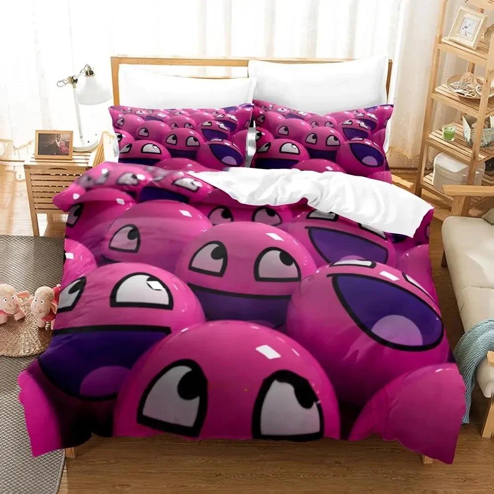 Cartoon Smiley Bettwäsche-Set Bettbezug Bettset Steppdeckenbezug Kissenbezug Steppdecke King Queen Größe Jungen Erwachsene Bettwäsche-Set