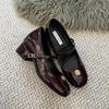 Inner Height Increase of 7cm Square Head Thick Heel Single Shoes Women's 2025 New Retro Versatile Camellia Buckle Mary Jane High Heels