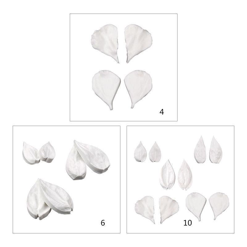 24TE Silicone Fondant Molds DIY Exquisite Leaf and Petal Candle Resin Crafts Cake Decorating Tools for Kitchen Gift Durable