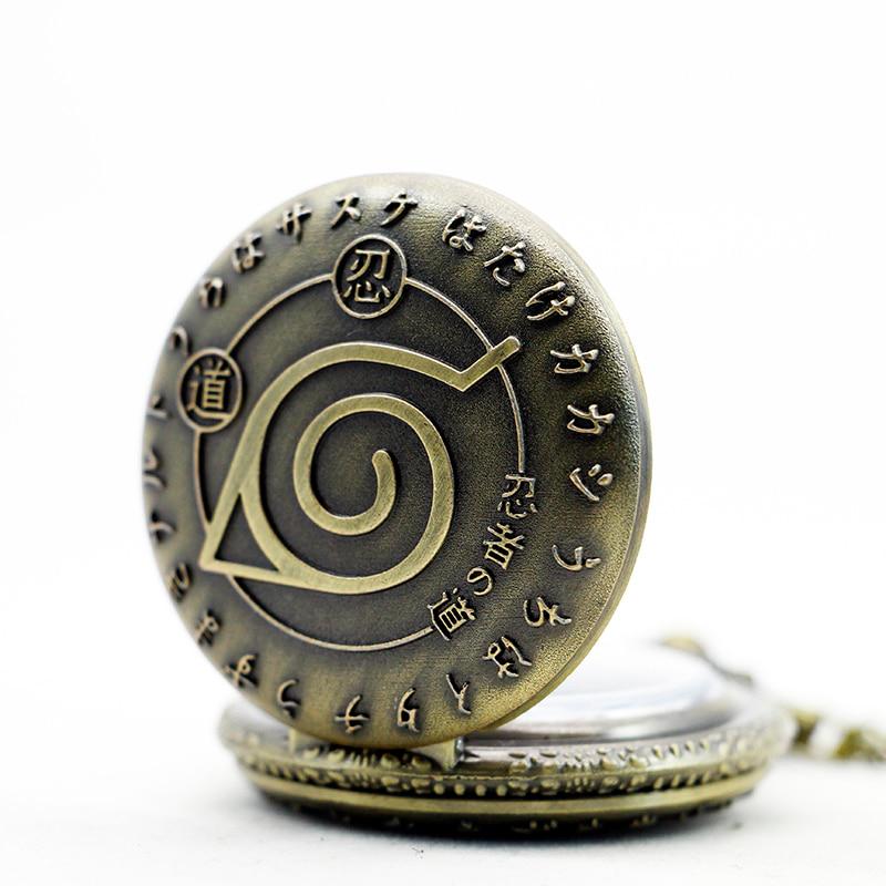 Anime Quartz Pocket Watch Pendant Necklace Men Womens Gift