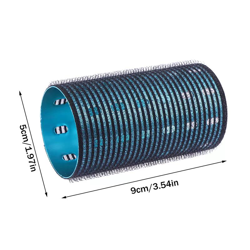 Color Aluminum Core Self-adhesive Hair Roll 5*9cm Pure Nylon Hook And Loop Roller Self Grip Styling Hot Thermal Volume Curler
