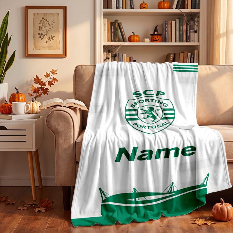 Sporting Clube De Portugal Custom Flannel Blankets Soft Warm Cozy Throws for Home Decor Holiday Gifts