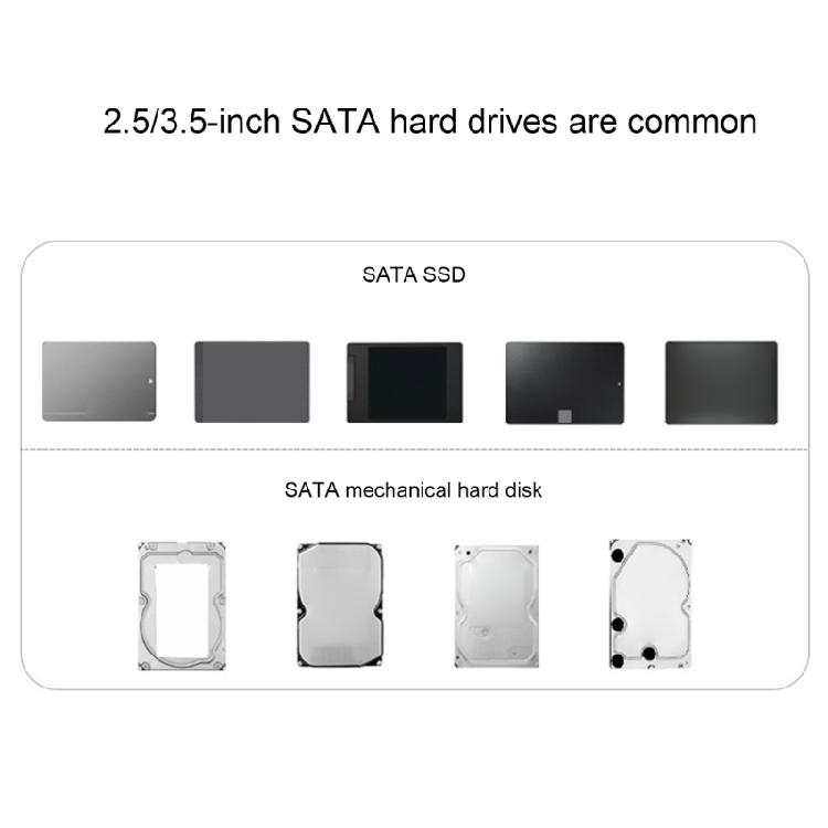 Double Bay Hard Drive Enclosure USB3.0 for 3.5 and 2.5inch Drives Docking Station with Convenient Offline Clone