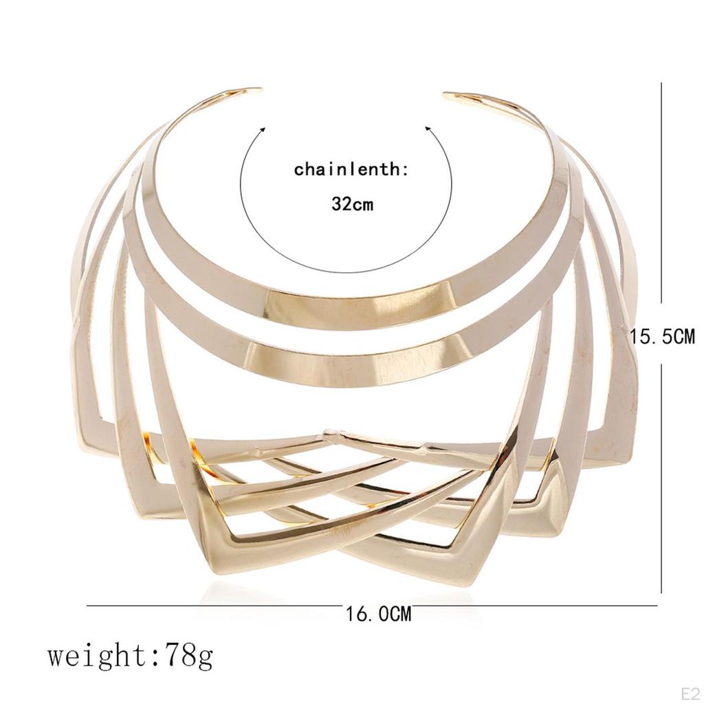 African Choker Necklaces Unique Alloy Design for Women Masquerade Events