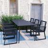 Day and Night - Day and Night Garden Dining Set 7 Pieces Black PVC Rattan
