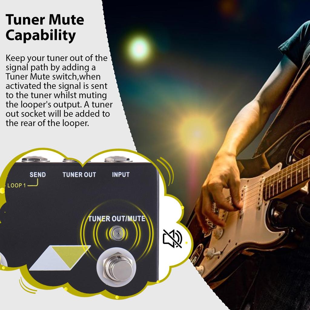 Btuty Loop Box Guitar Effect Pedal with Channel Select and True MOSKYAUDIO 3-Piece Bypass, Aluminum, 6.35mm Input/Output,