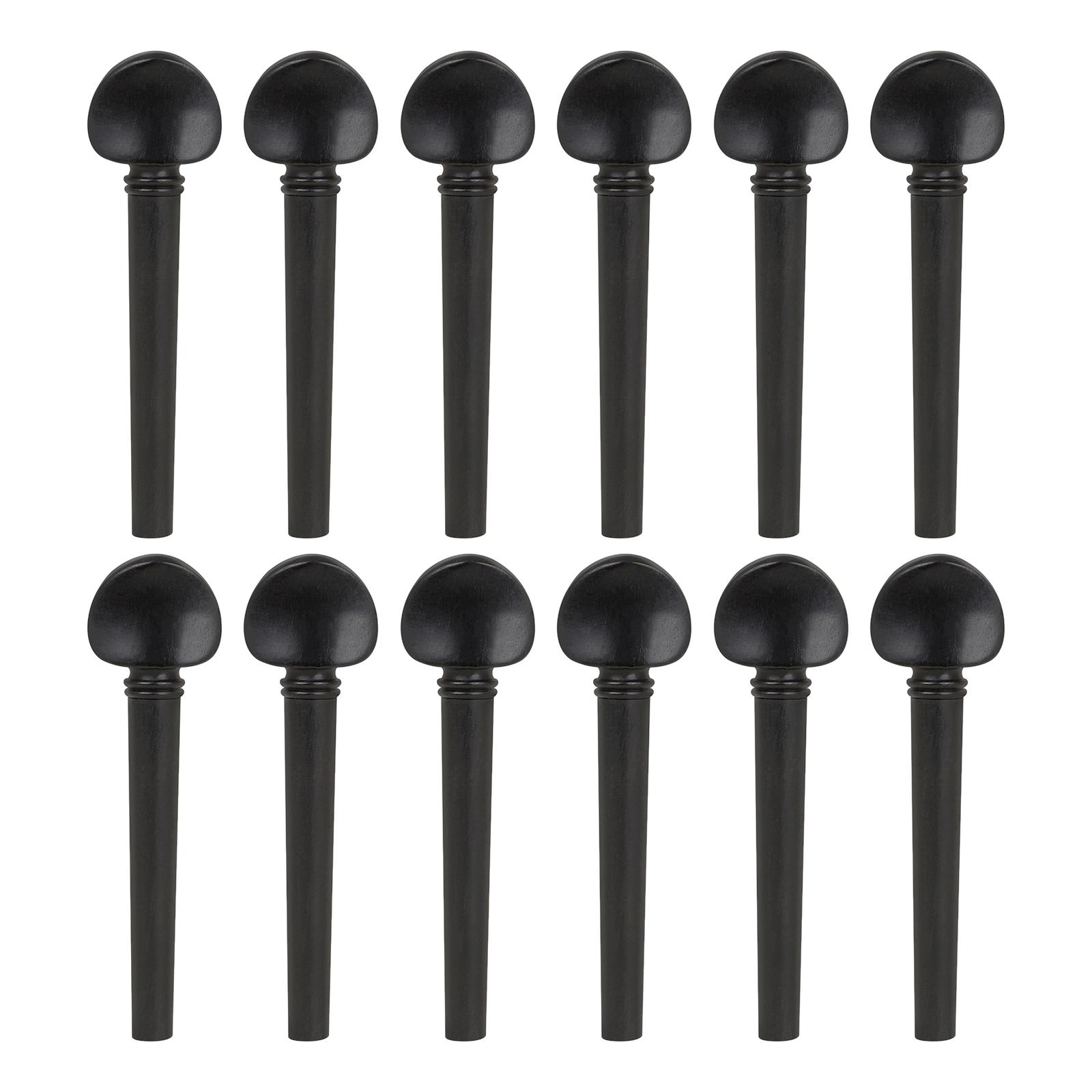 

12 шт. Деревянные колки для скрипки из эбенового дерева, колковая механика, универсальные ручки для вала уда, запасные колки для настройки уда, аксессуары для уда