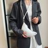 Stylish Black White Silver Pu Soft Dumpling Bag For Casual Everyday Use With Phone Pocket