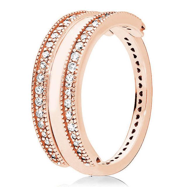 Authentic Sterling Silver Signature Reversible Hearts Infinite Love Knot Ring For Women Birthday Wedding Gift Fashion Jewelry