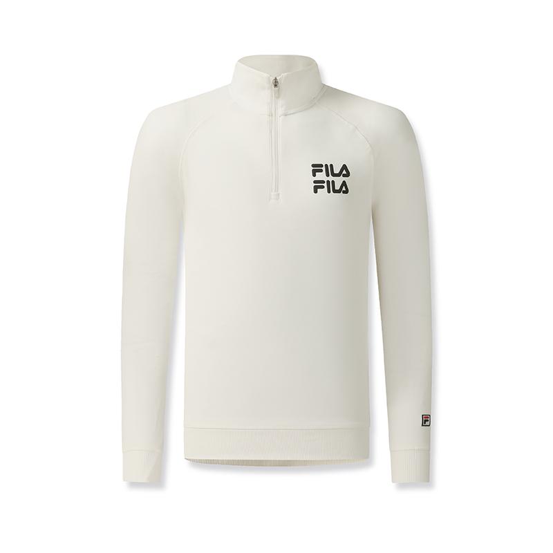 New FILA Tennis Sweatshirts Men's Heron White WT A11M533215F-WT
