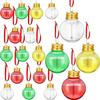 Pack of 10 50ml PET Christmas Ball Red Rope Ornaments with Aluminum Cover 87HC