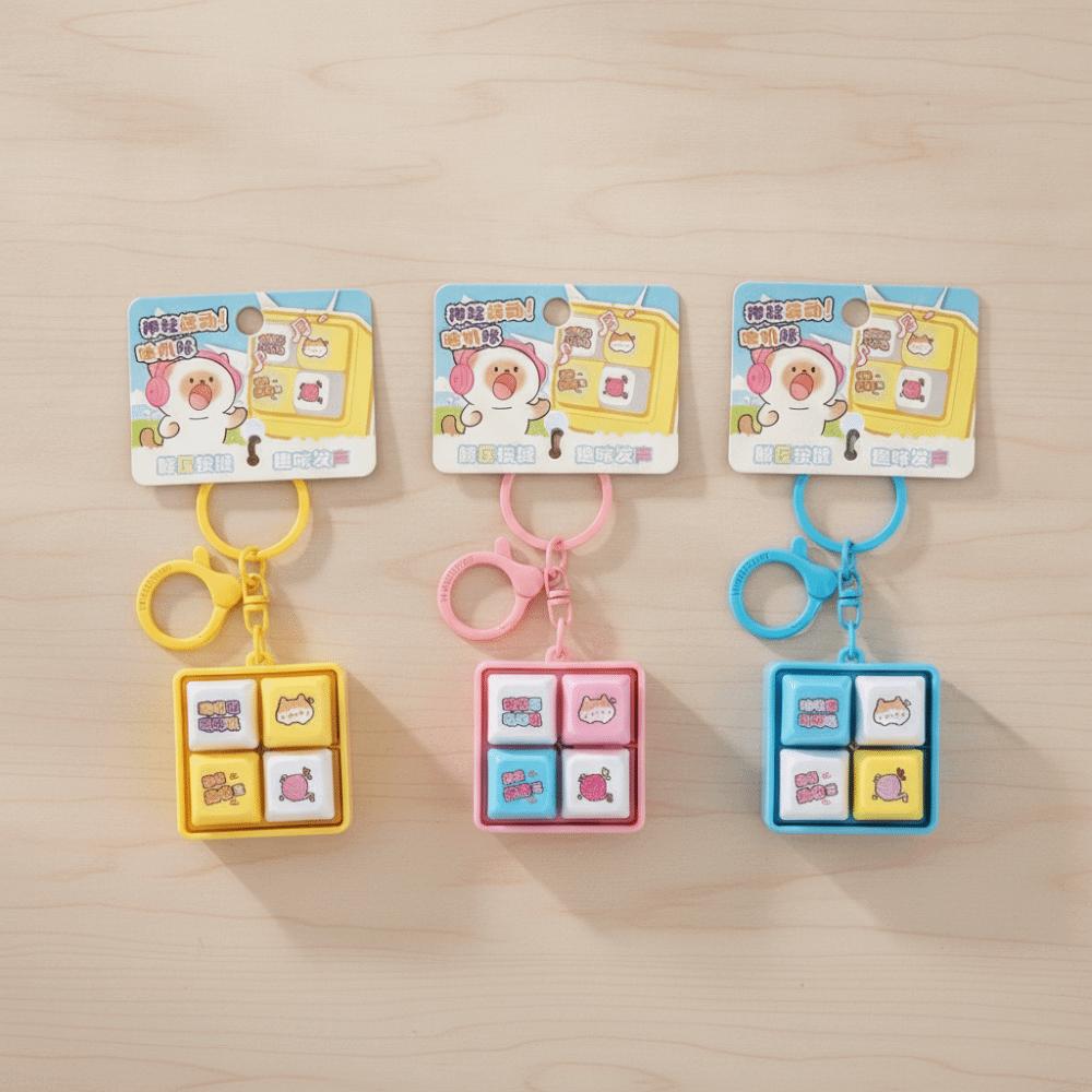 Cartoon Animal Stress Relief Keyring Portable Fidget Bag Pendant Backpack Ornament