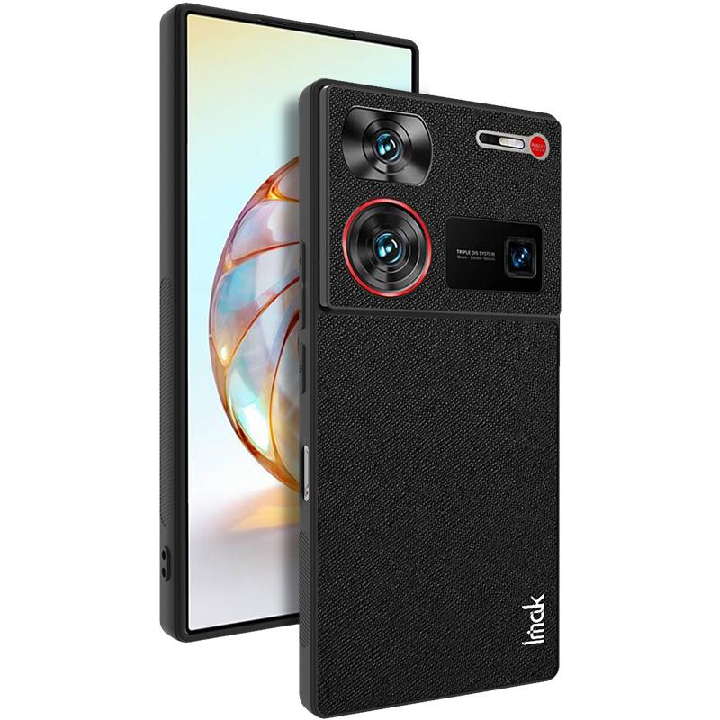 

IMAK LX-5 Series for ZTE nubia Z60 Ultra Case PU+TPU+PC Back Phone Cover Cross Texture