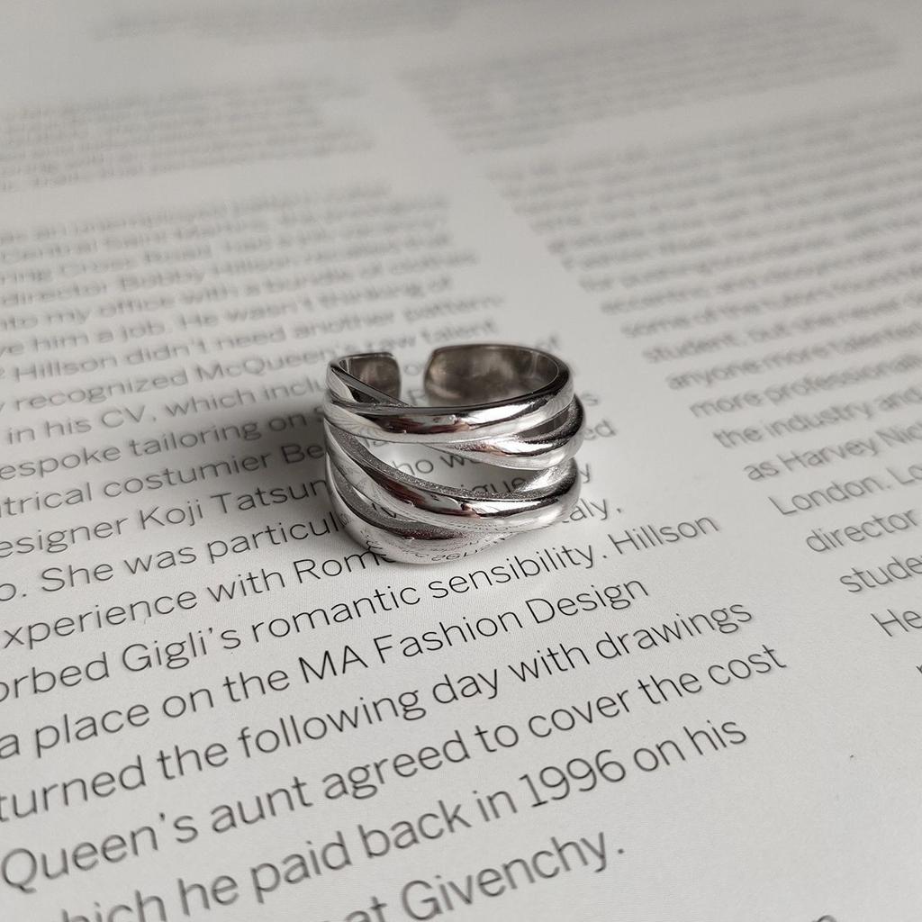 Heiß verkaufter Retro-Schlichter Ring mit Nischendesign, hochwertiger, leichter Luxus, vielseitiger offener Ring-Schmuck