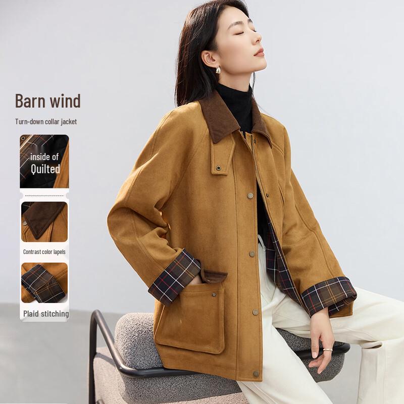 Женская утепленная куртка Handu Yishe из искусственной замши XL