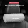 Car Leather Headrest Seat Head Support Neck Pillow For Mercedes Benz AMG A B C E G CLA W211 W203 W204 C260 E300L A200L GLC300 BA3