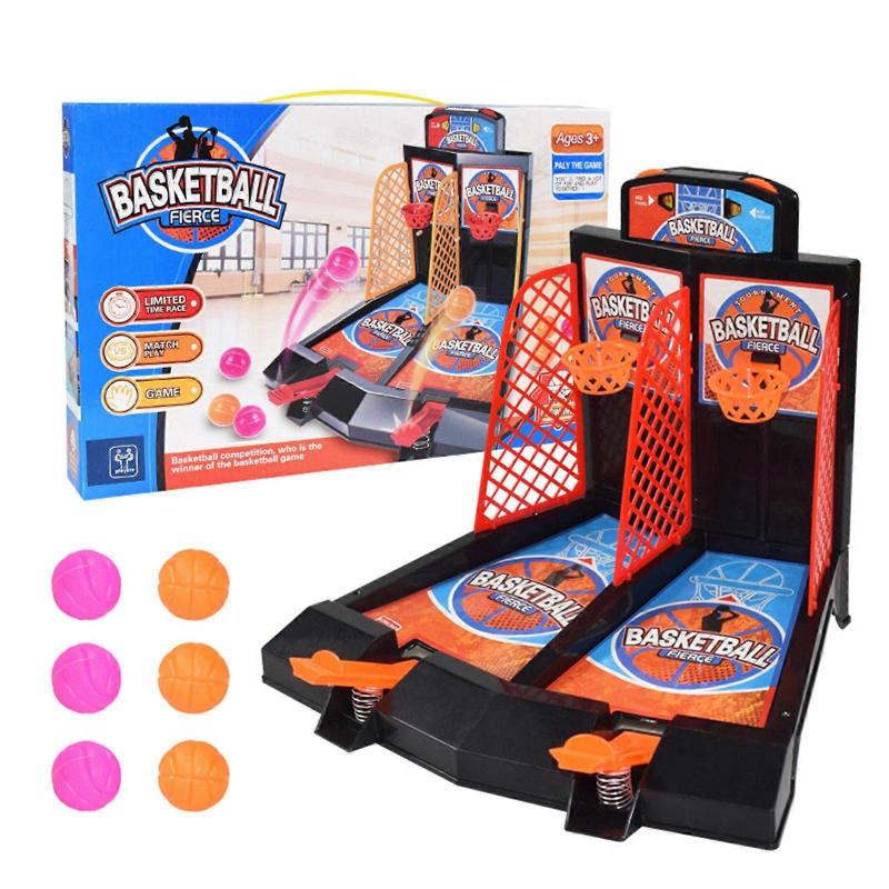 Toy Handheld Desktop Battle Basketball Game Home Desk Gift for Kids and Adults Bagatelle Game Office Game Fun Sports