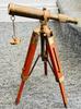 Nautical Vintage Decorative Solid Brass Telescope Antique Style with Wooden Stand