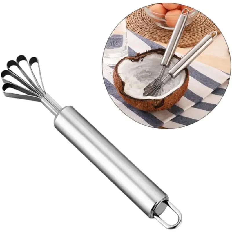 1 STÜCK Kokosfleischschaber aus Edelstahl, Mehrzweck-Hobel aus Edelstahl, Fischschaber