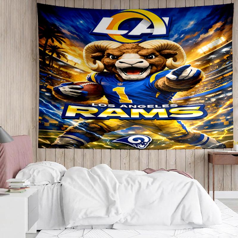 Los Angeles Rams logo Tapestry for Bedroom Aesthetic Classroom Tapestries Wall Hanging for Living Room Dorm Office,Ideal Creative Gift