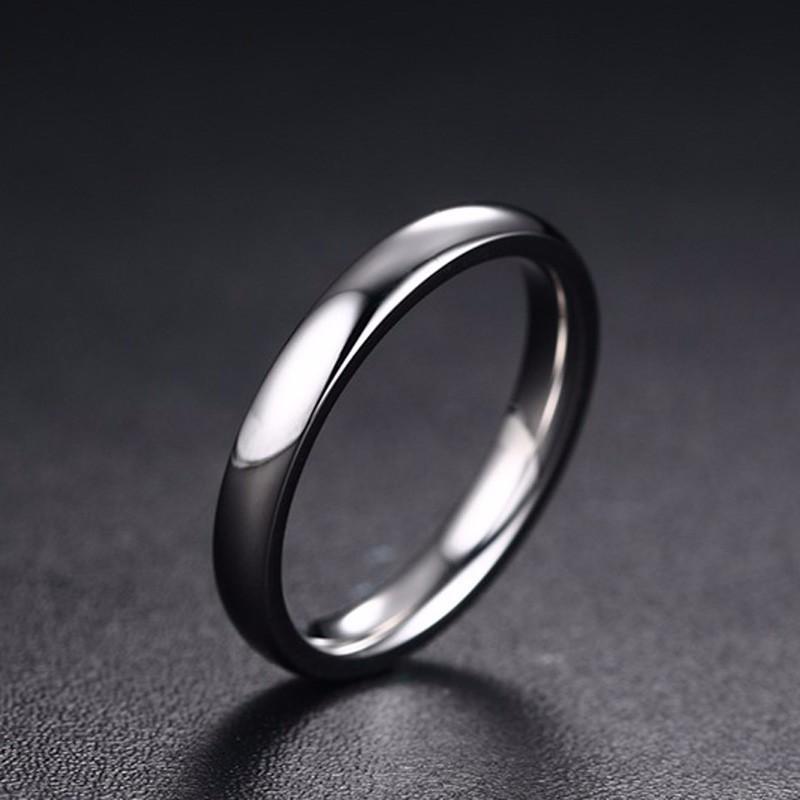 3mm Mens Dome Wedding Ring in Stainless Steel Comfort Fit Engagement Band