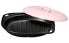 [KaKa Department Store] Microwave Heating Plate with Lid, Pink, Made In Japan, 01-03