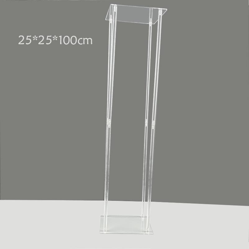 Elegant Transparent Square Frame Flower Stand for Weddings and Events