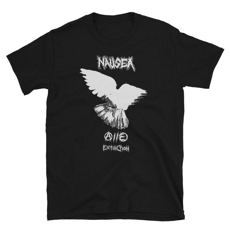 

230 Gsm 100% Cotton Nauseaextinction Shirt 3XL чорний