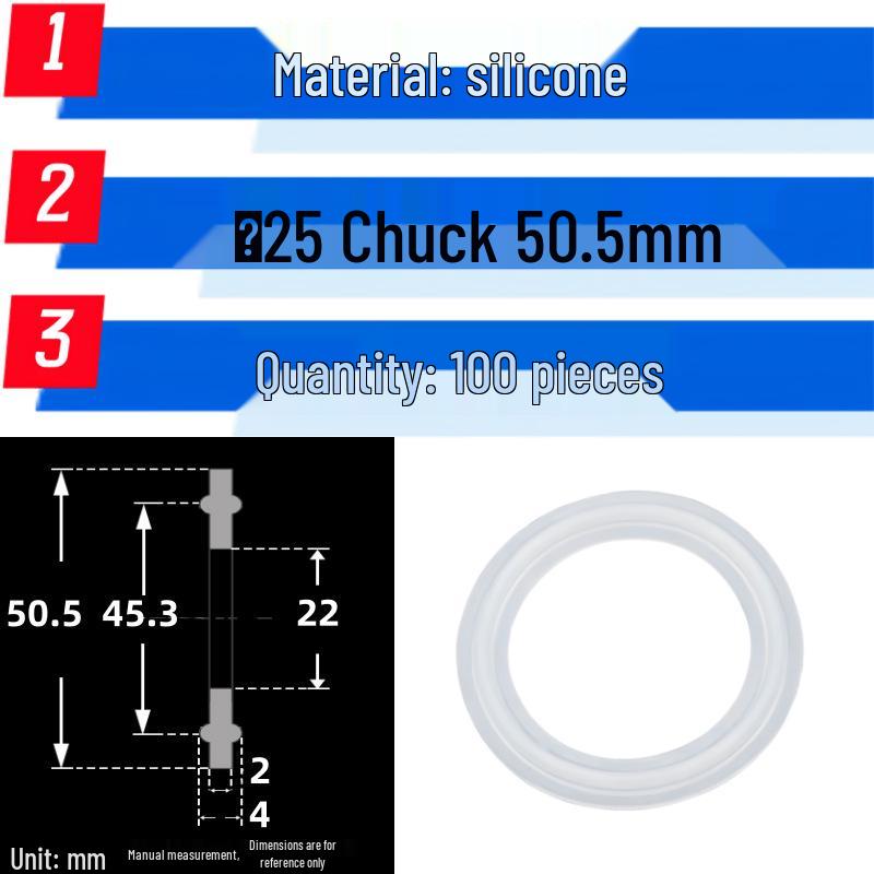 Silicone Quick-Release Sealing Ring & PTFE EPDM Fluoro Rubber Gasket Set