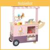 Ice Wooden Cream Cart Toy Playset With Cash Register For Kids Play Creative