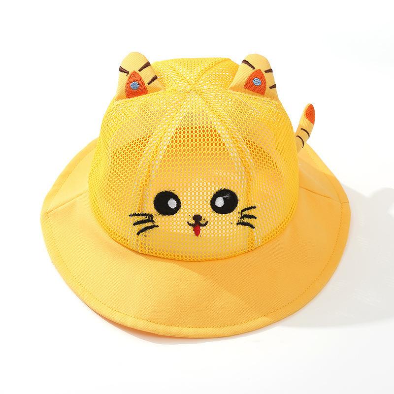 

Детский солнцезащитный козырек, детская летняя мягкая хлопковая сетка, дышащая рыболовная шляпа, детская панама, солнцезащитная кепка с защитой от ультрафиолета жёлтый