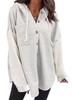 2026 Autumn/Winter European & American Style Loose Casual Button-Up Hooded Sweatshirt