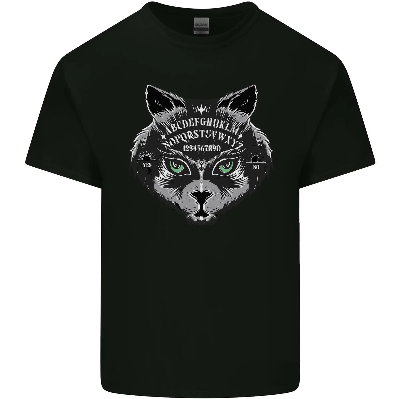 Ouija Board Cat Dark Black Magic Voodoo Kids T-Shirt Childrens L