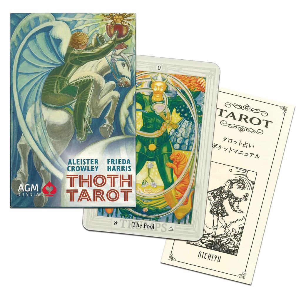 Nichiyu Thoth Tarot Fortune Telling Tarot Standard Size Blue Box Aleister Crowley Thoth Tarot the Greatest Magician of the 20th Includes Japanese