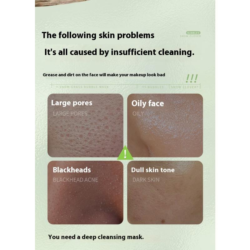 Masque à bulles Centella Astella pour points noirs, acné, rétrécissement des pores, nettoyage du film de boue