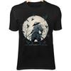 Ghost Samurai T-Shirt – Glowing Eyes, Crows, Full Moon, Cursed Warrior Art