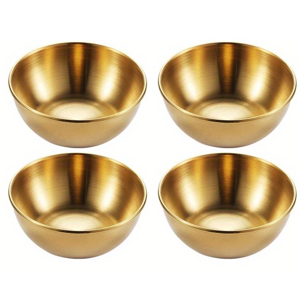 1/2/4/6/9pcs Stainless Steel Round Saucers and Dipping Bowls - Perfect for Hot Pot, Sushi, and Appetizers - Includes Small Sauc