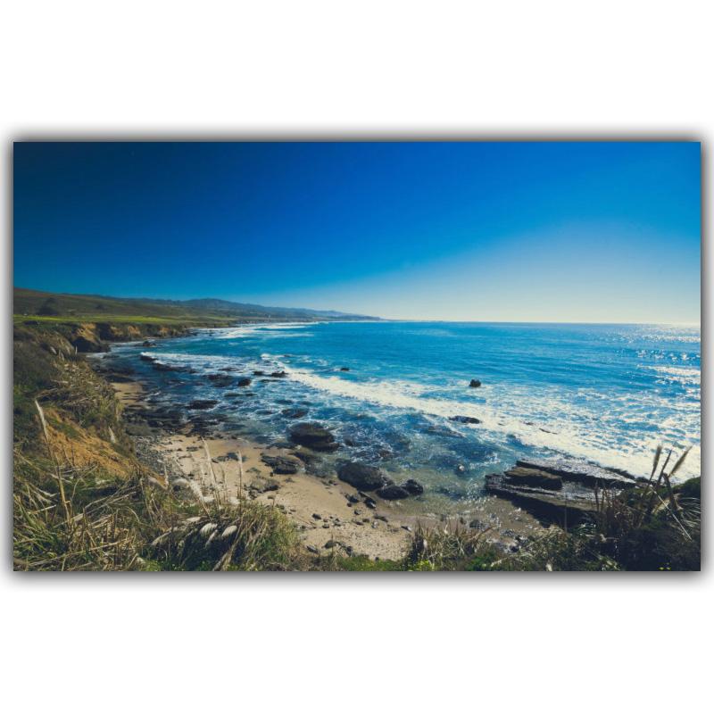 Summer Sun and Beach ,Sea Palm And Mountain Landscape Wall Painting Home Decoration Pictures Silk Canvas Poster Print