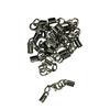 24 Pieces Multicolor Lobster Claw Clasp Leather Crimp Cord Clip Ends Crafts