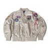 Trendy 2025 American Style Men's MA-1 Air Force Pilot Jacket with Badge Embroidery for Spring/Autumn.