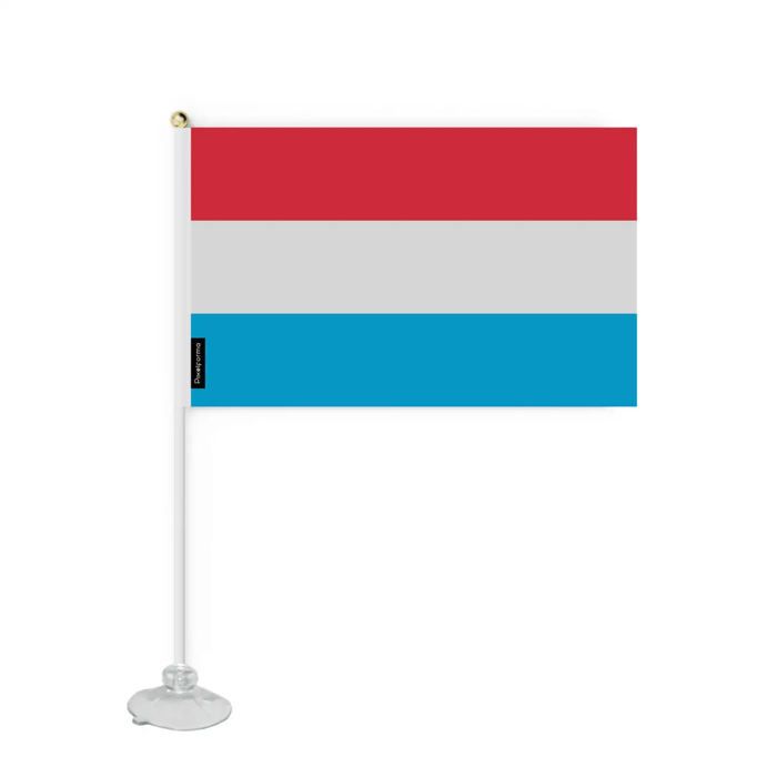 Drapeau - Luxembourg - Mini Drapeau Ventouse - 14 x 21 cm - Polyester - Impression Recto/Verso