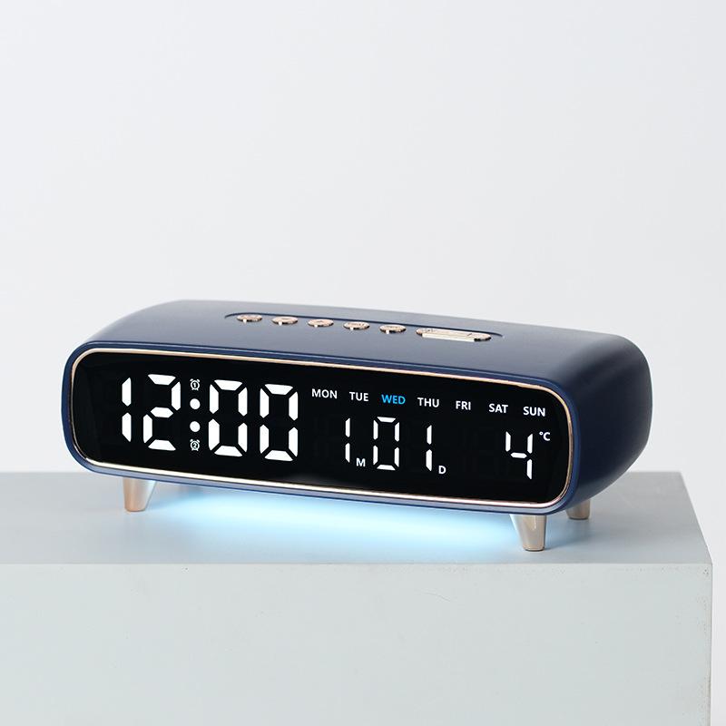 LED Digitaler Wecker Sprachsteuerung Temperatur Datum Wochentag Anzeige Timer Helligkeitseinstellung Elektronische Tischuhr Mit Umgebungslicht 12/24H