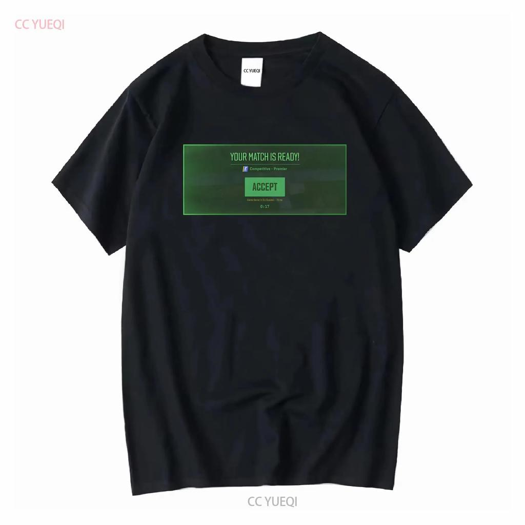 CS2 Gotowy na Mecz Koszulka S XXXL Różne Kolory Darmowa Wysyłka Długi lub Krótki Rękaw Vintage Wypłukany Streetwear Lekko Casualowy