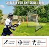 Lacrosse Goal, 6' X 6' Lacrosse Net, Portable Lacrosse Goal with Carry Bag, Fiberglass Rod Backyard Lacrosse Training Equipment, Easy Setup Collegiate