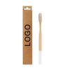 Ready Stock and Customization Eco Biodegradable Kraft Euro Slot Box Color Painted Round Handle Adult Soft Bamboo Toothbrush