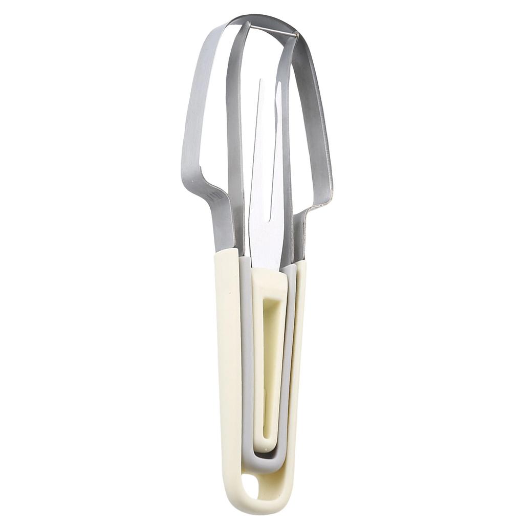 Stainless Steel Melon Baller with Ergonomic Handle and Integrated Scoop for Fruit and Vegetable Preparation Kitchen Tool